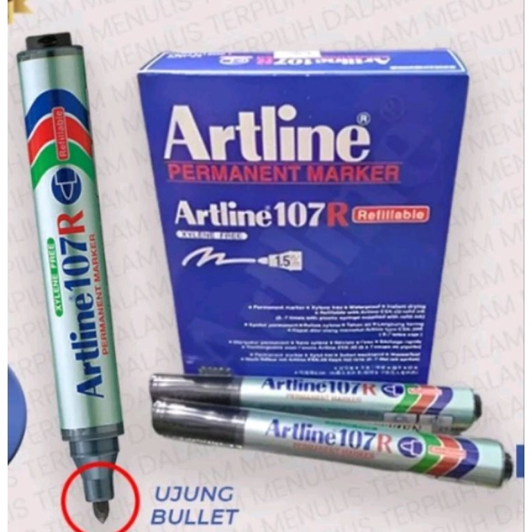 

KODE H19A 1 lusin 12 pcs Spidol Permanent Artline EK 17 R hitam