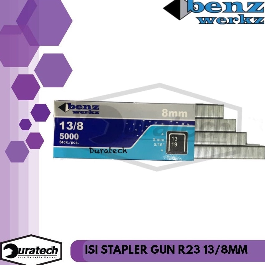 

Update Ekonomis Isi Staples 138 8mm tembakan tangan R23 isi Gun tacker R23 Benz Werkz dan Kodenki isi staples 138 mm stapler gun R23 manual tembakan gun tacker isi 5 pcs Mata paku tembak gun taker R23 8mm job motor sofa bingkai kayu furnit