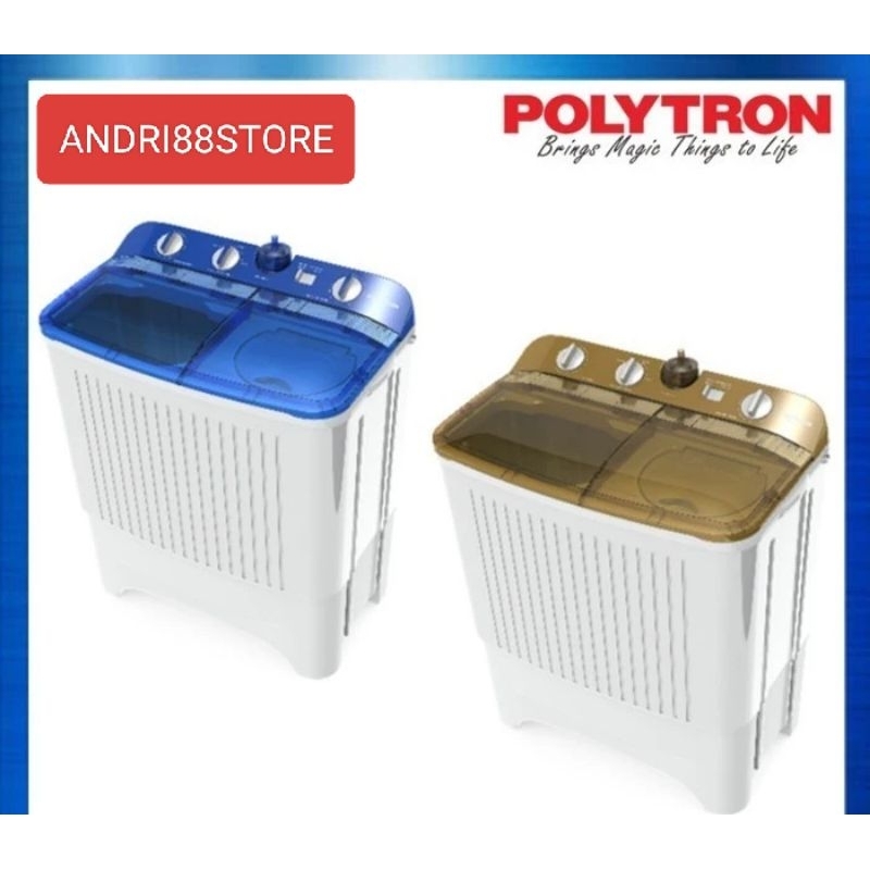 POLYTRON MESIN CUCI 2 TABUNG 9 KG PWM 9072