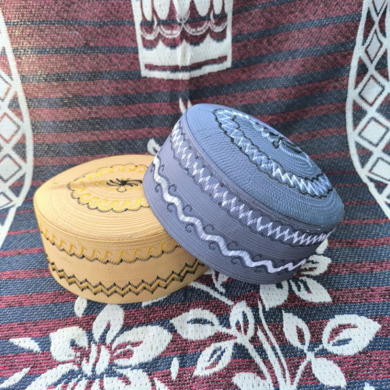 Peci Thailand PUTIH kaku bordiran tinggi 8 cm songkok putih kopiah dewasa kopiah anak kopiah hitam p