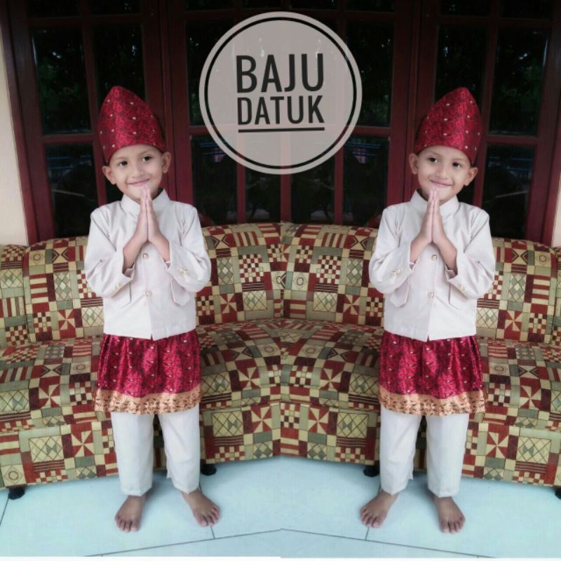 baju datok anak/baju adat padang anak/baju datuk anak/baju minang anak laki laki/baju adat anak laki