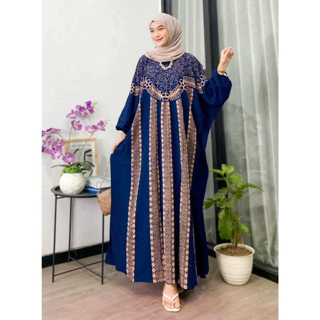 KAFTAN AULIA - Kaftan Bahan Rayon Super Jumbo XXXL Baju Muslimah Kaftan mewah Elegan Baju Pengajian
