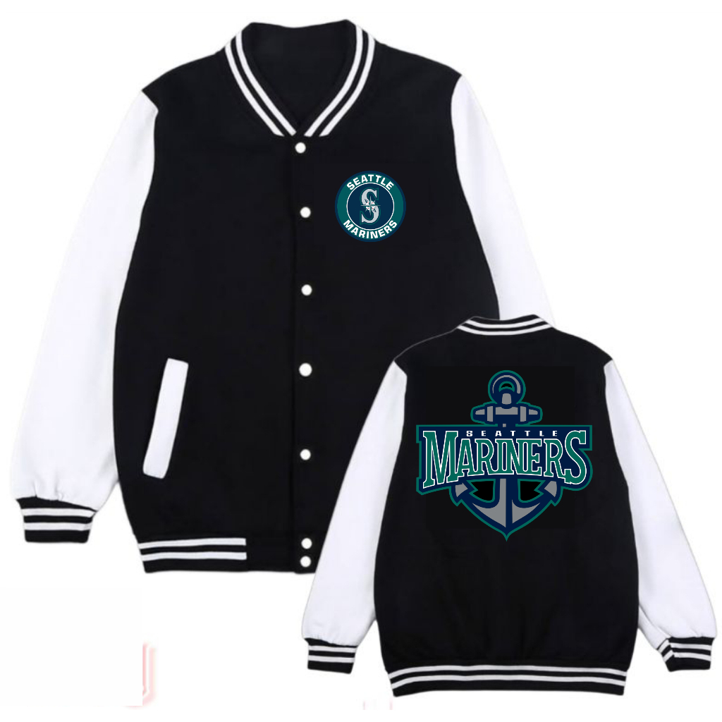 JAKET VARSITY BASEBALL PRIA SEATLE MARINERS BIG SIZE JUMBO