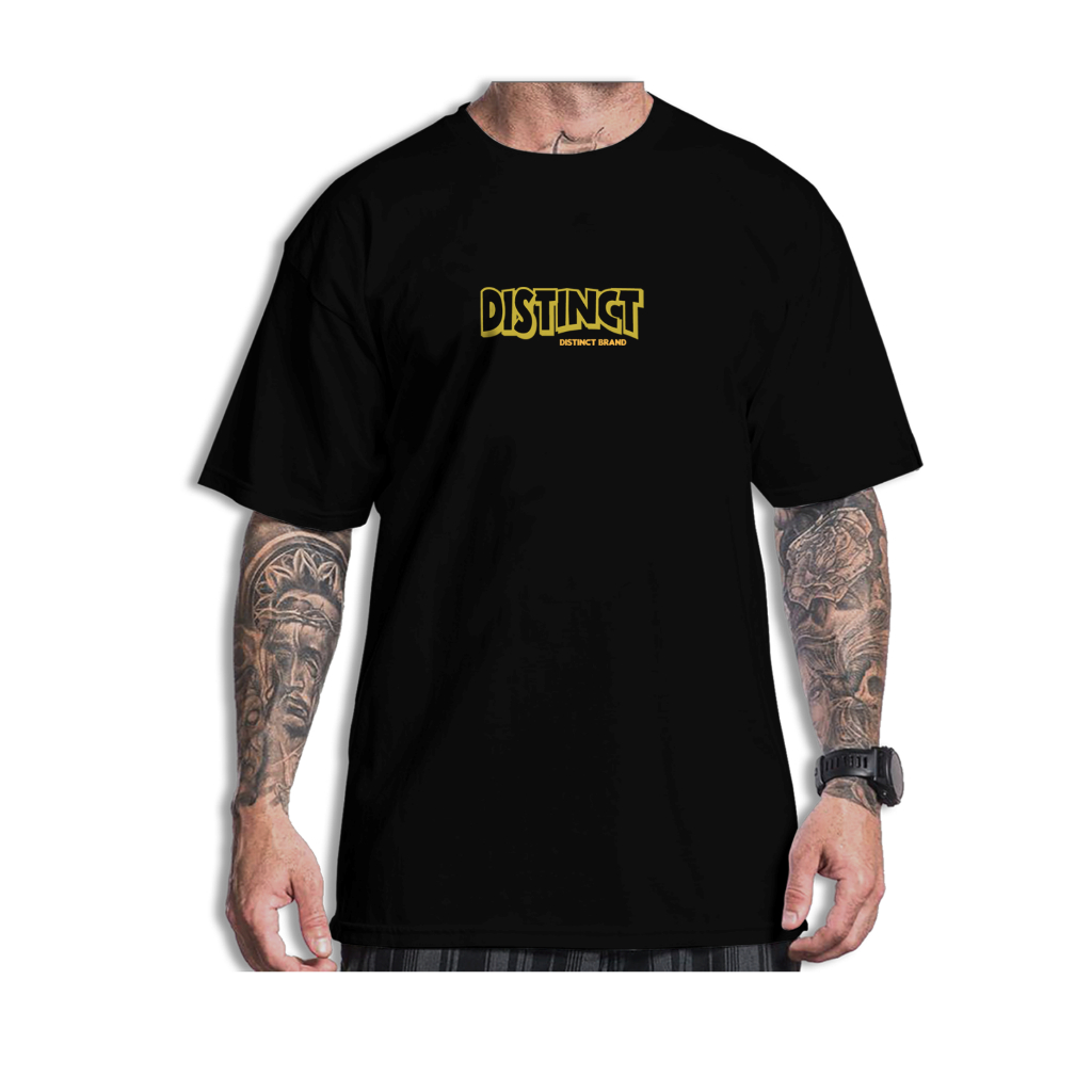 Distinct Brand Baju Pria Wanita Kaos Street Style Warna Black-1