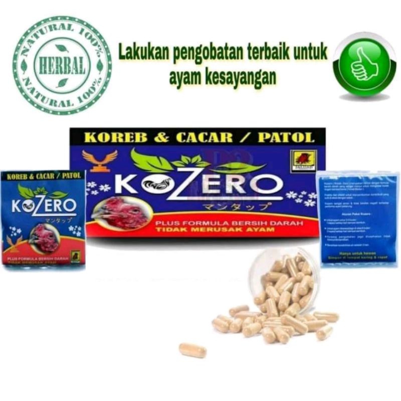 Obat Cacar ayam Kozero Obat Kurap ayam kapsul obat koreng ayam