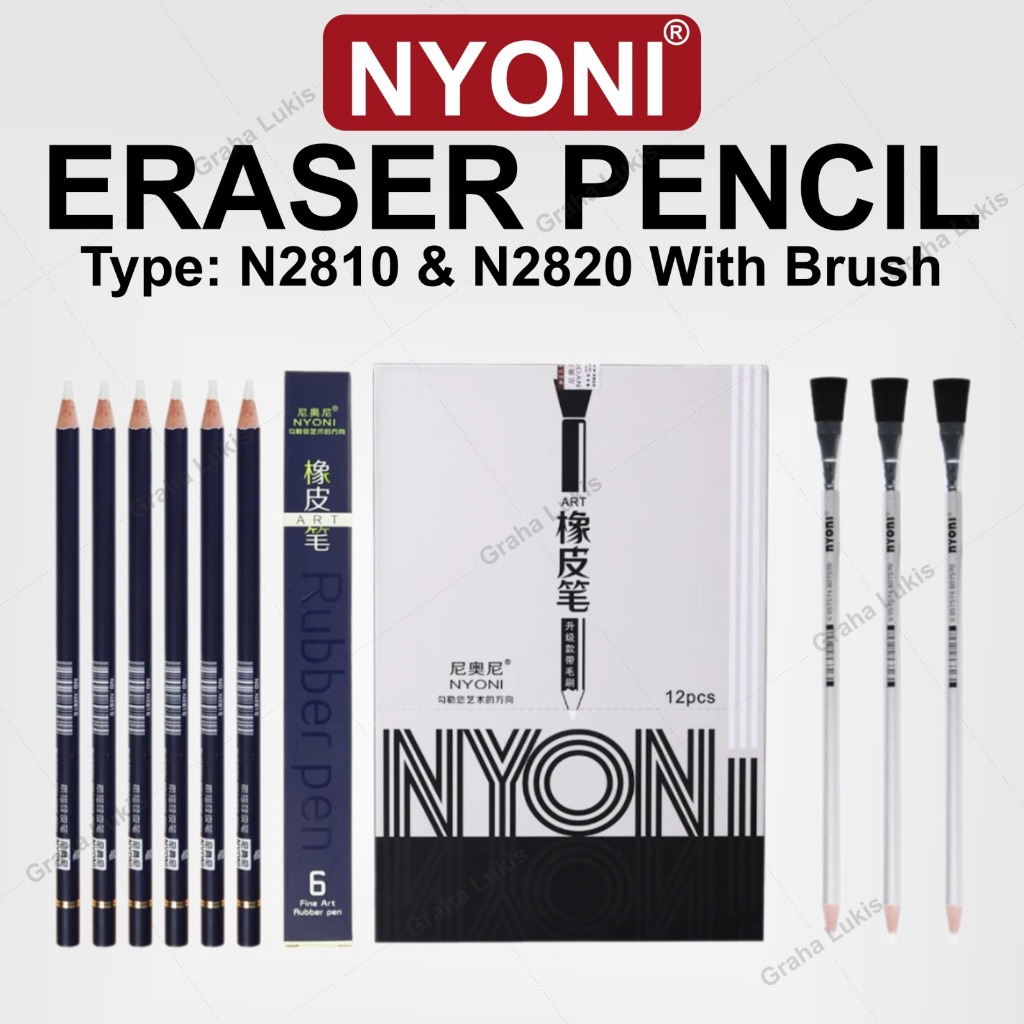 

NYONI Eraser Pencil / Eraser Pencil with Brush - N2810 / N2820 - SATUAN