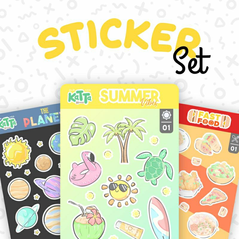 

Sticker Set Journaling / Scrapbook / Collection / Stiker Anak / Pack Tematik Label Kreasi