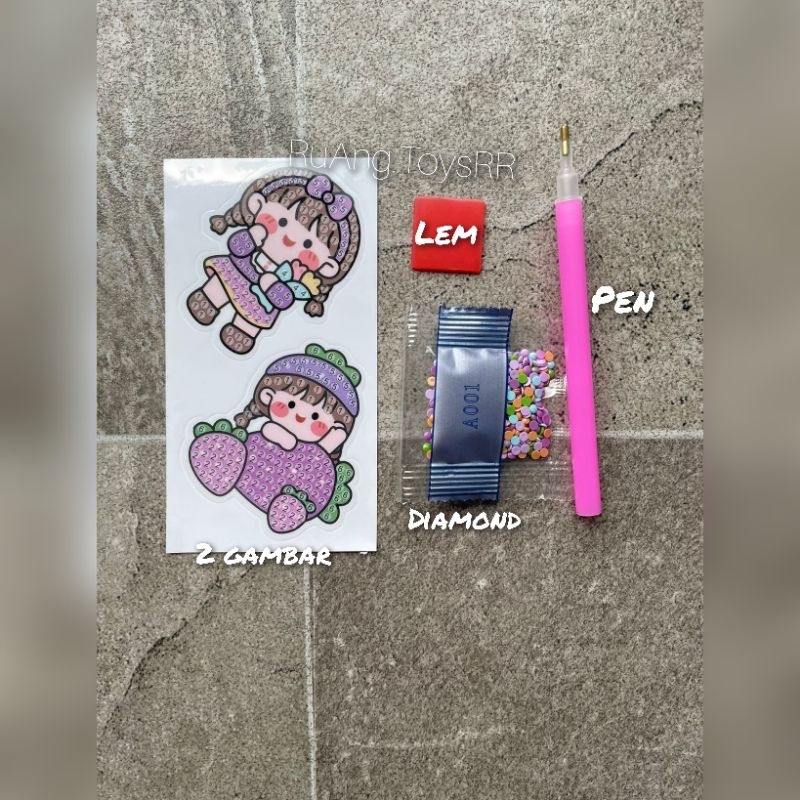 

(DMS) STICKER DIY DIAMOND MOMO GLITER SET/ MANIK MANIK PAINTING EDUKASI ANAK