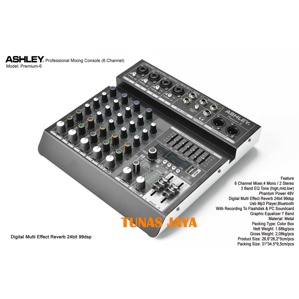 MIXER ASHLEY PREMIUM6 MIXER ASHLEY PREMIUM 6 ORIGINAL MIXER ADA SOUNDCARD