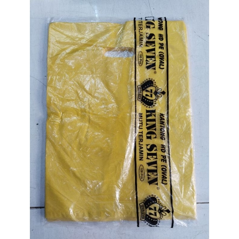 kantong plastik polos king seven ada lubang ukuran 25x35