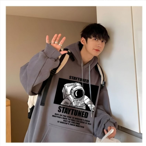 Hoodie BIG SIZE Korean Harajuku Style (S - 6XL) Jaket Jumper Oversize STAYTUNED ASTRONOT NASA Unisex