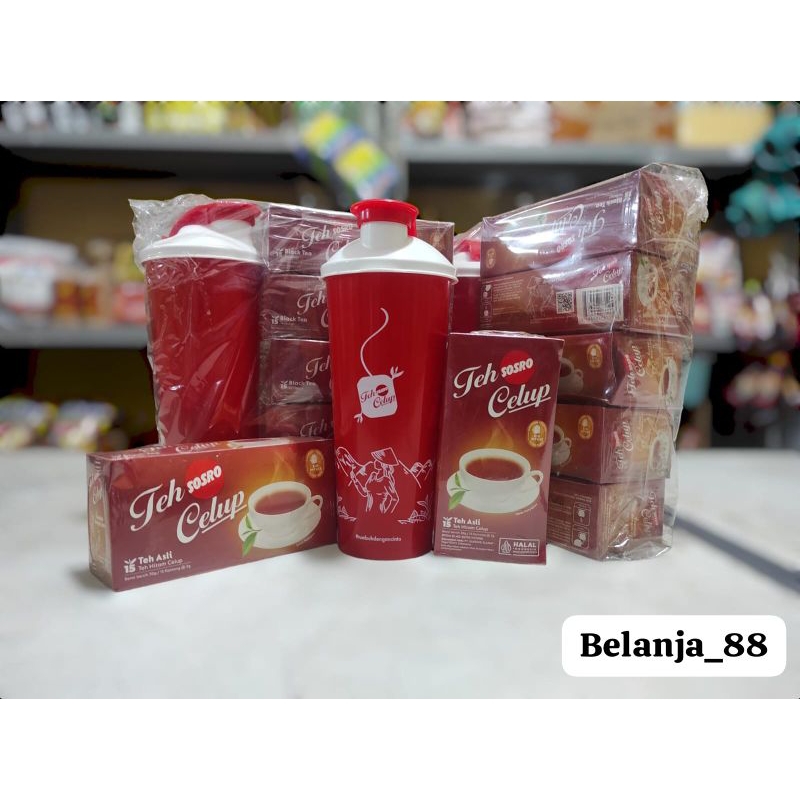 

Harga Grosir - Teh Celup SOSRO Paket 5Box + Bonus botol minum