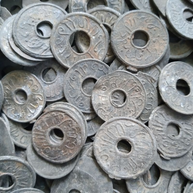 Koin Kuno Pitis Palembang Tahun 1800an Bahan Timah Tipis