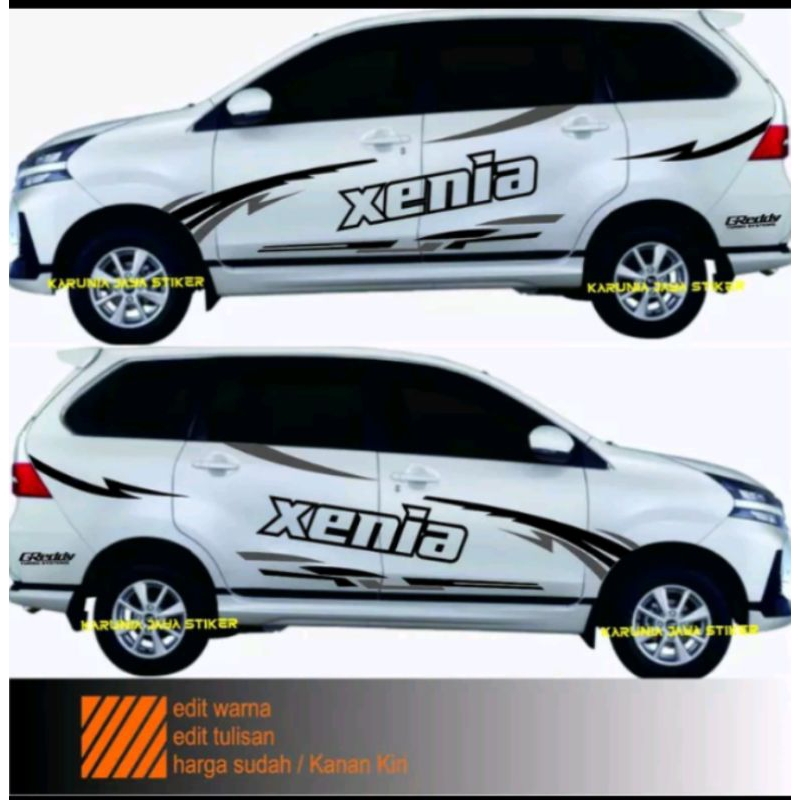 stiker mobil Xenia cutting stiker list body samping mobil Xenia Avanza dll