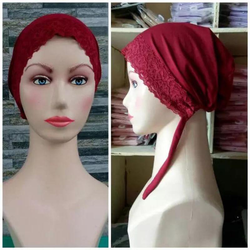 CIPUT RENDA KAOS TALI/INNER KAOS RENDA/DALAMAN KERUDUNG/CIPUT RENDA