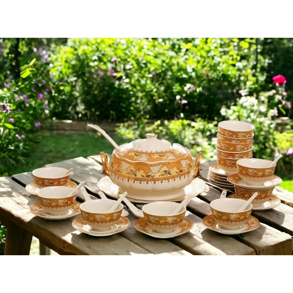 Set Mangkuk Sup VICENZA B692 Camelia, Bowl set food display cantik, set mangkuk saji, wadah saji say