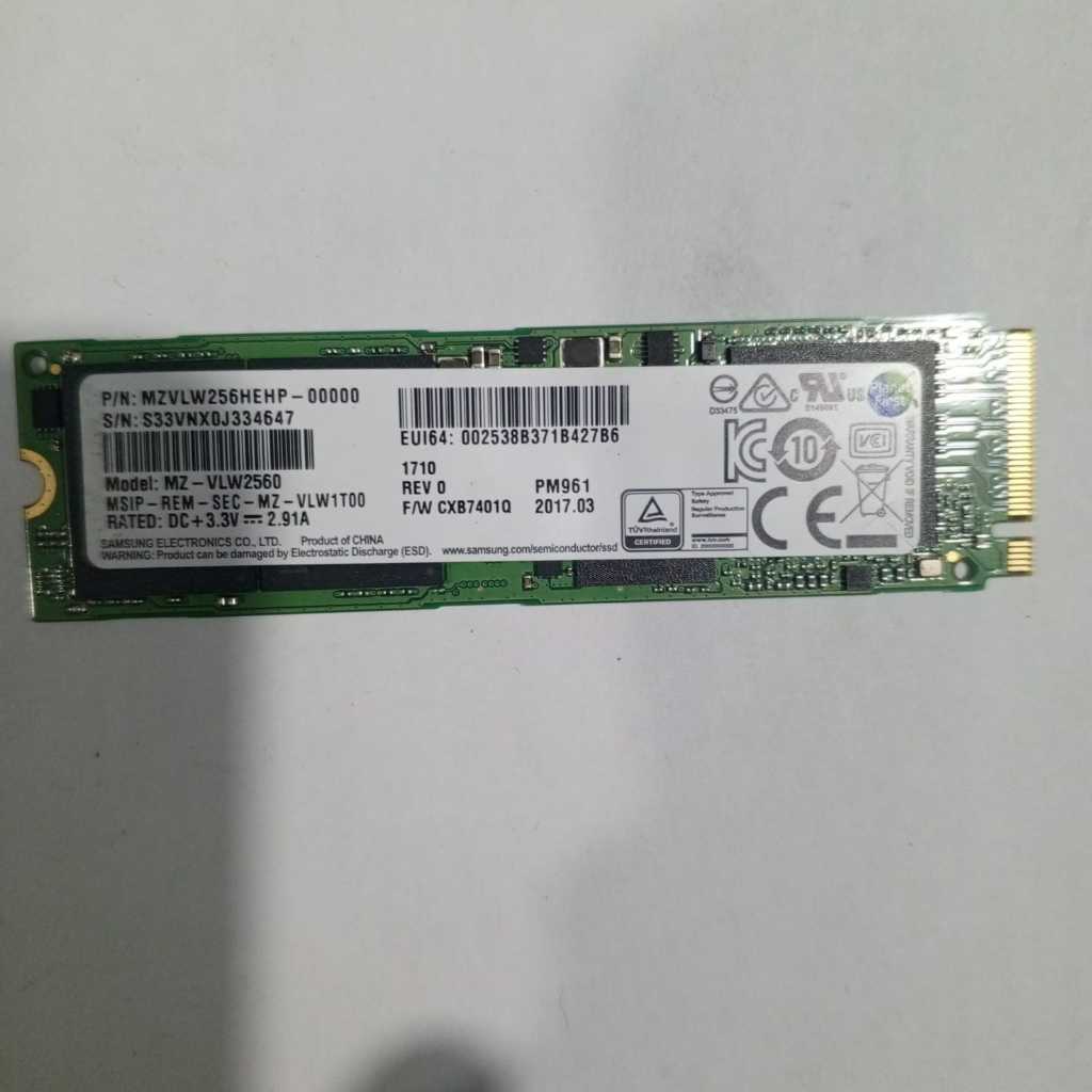 ssd nvme samsung 256gb