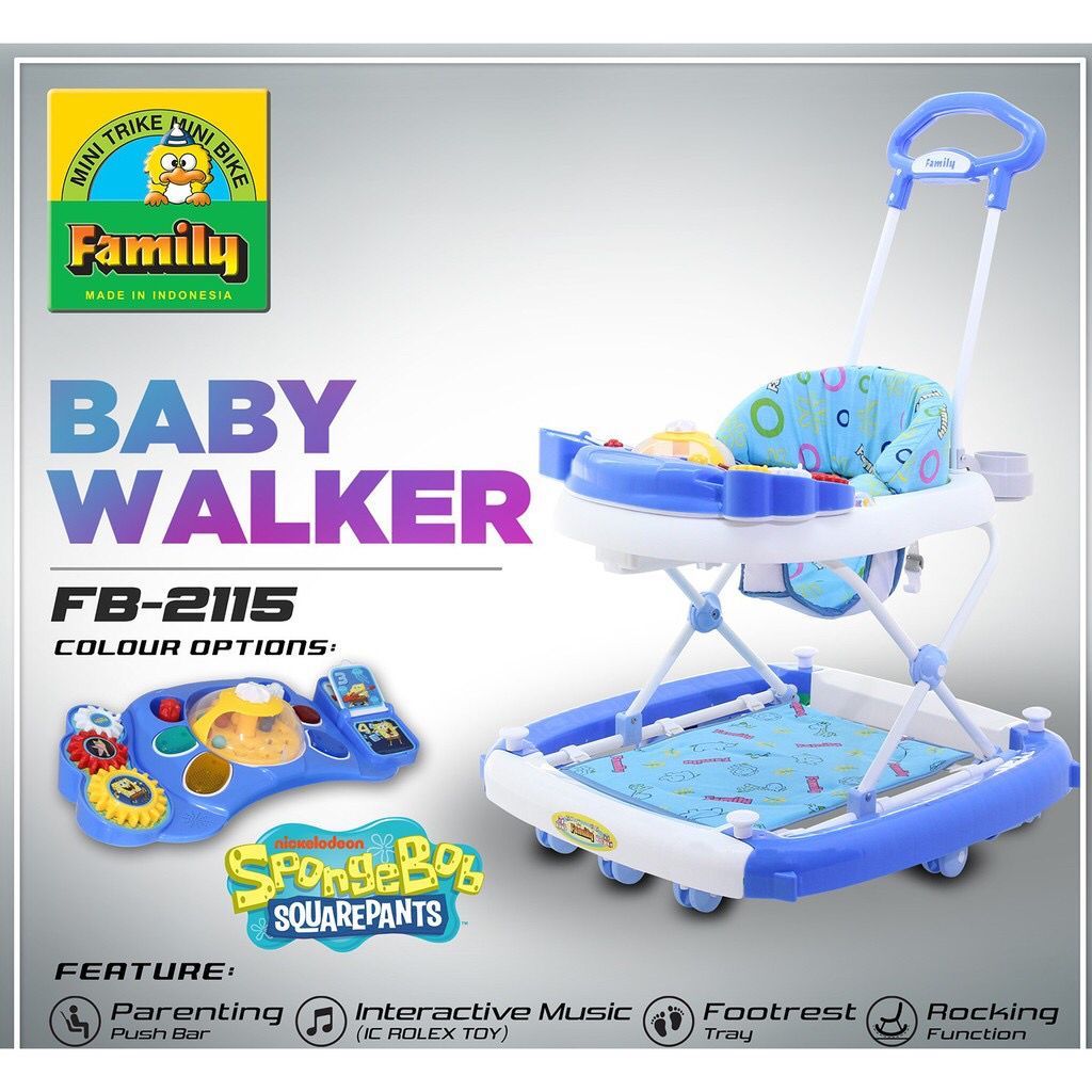 Baby Walker FAMILY ROCKING Kereta Bulat Bayi Belajar Jalan