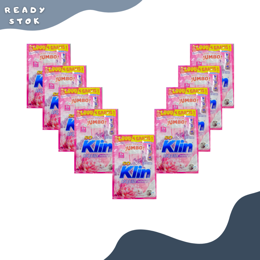 Soklin Liquid Jumbo Deterjen Cair Pink 40ml (Renceng)