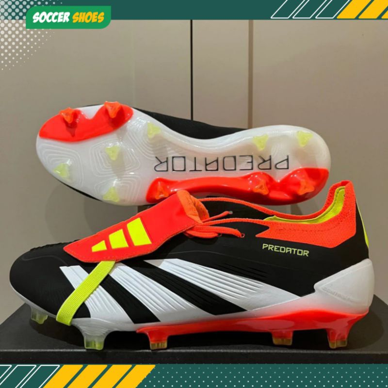 Sepatu Bola Adidas Predator 30.1 Tongue Elite Black White Red