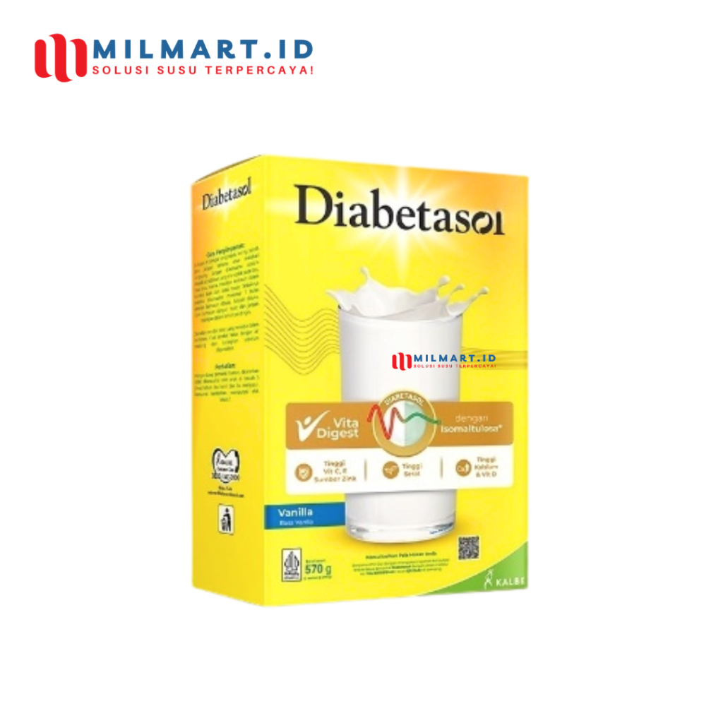 

DIABETASOL VANILA 570 G SUSU NUTRISI DIABETES SUSU DEWASA