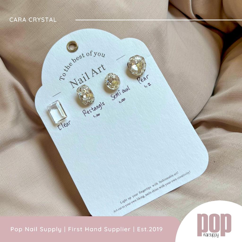POP NAIL I Cara Crystal Set (05) satuan/ aksesoris crystal premium/ crystal no scratch