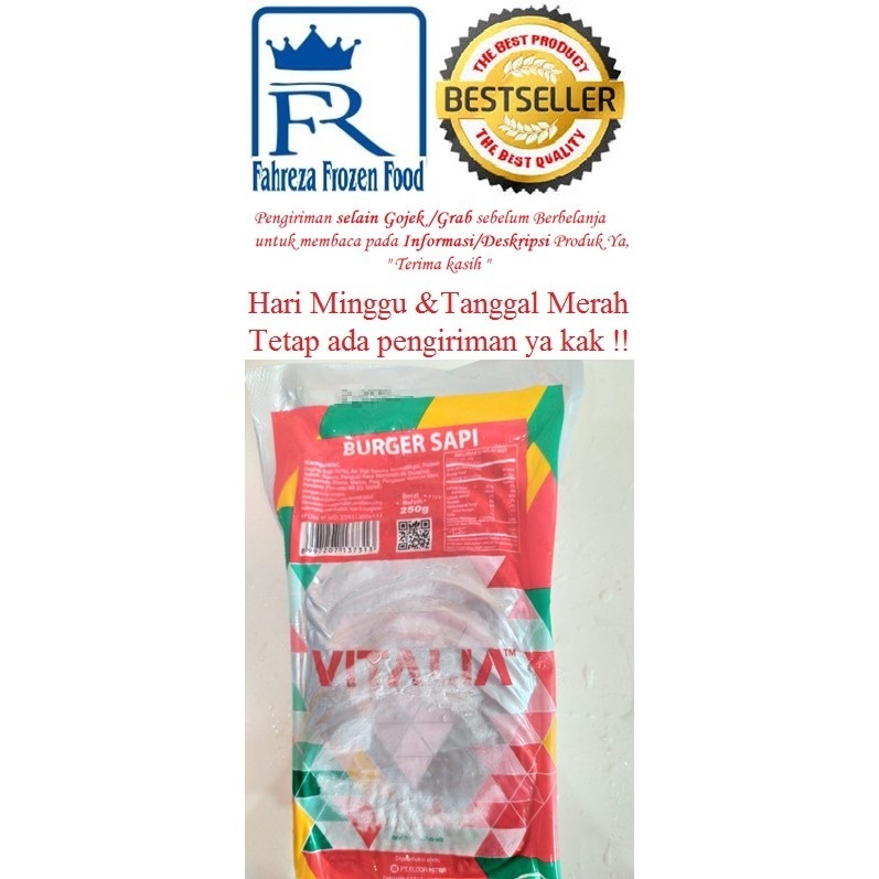 

Vitalia Burger Sapi Besar 250 Gram Harga Promo