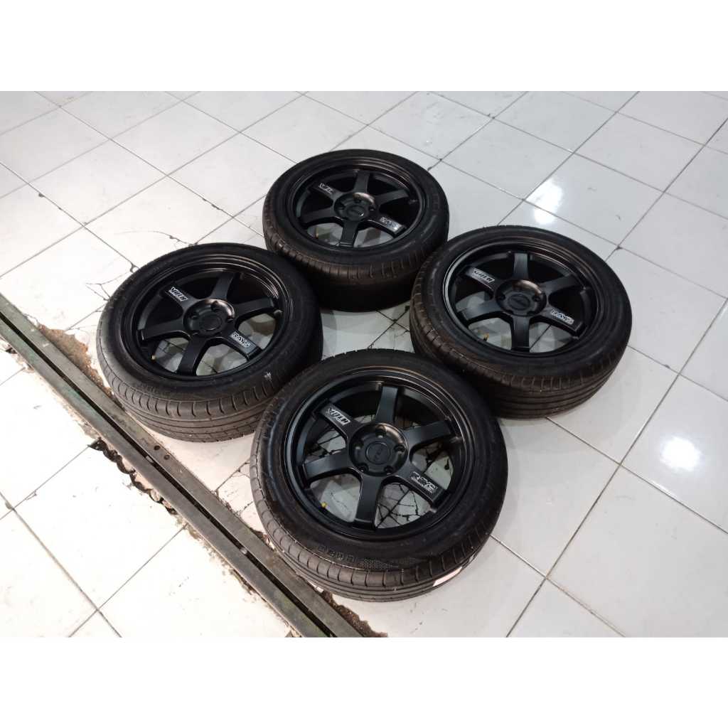 VELG MOBIL TE37 RING 15 LOBANG 5X114,3 SEKEN/BEKAS MOBIL ERTIGA,INNOVA