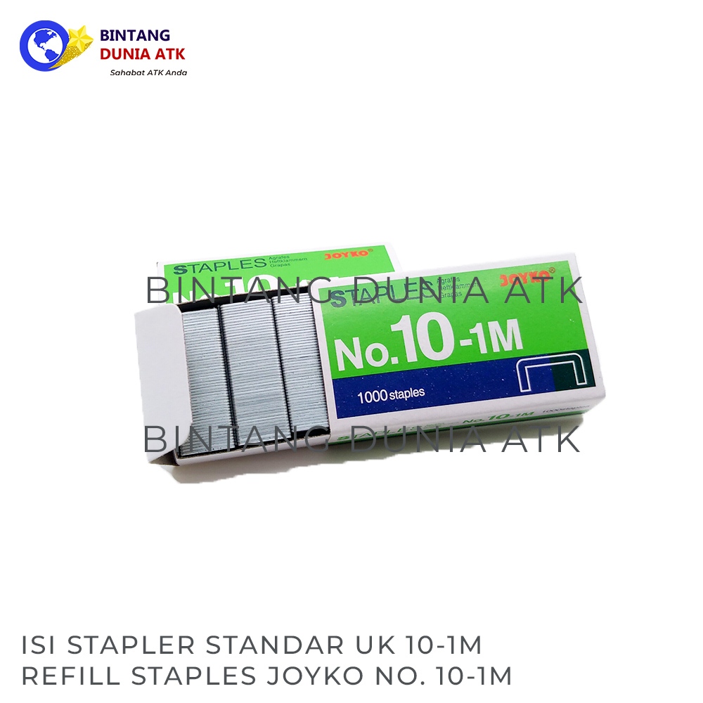 

Refill Staples / Isi Stapler / Refill Stapler Joyko No. 10-1M / 1 Box 1000 Pcs