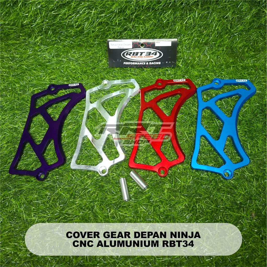 RRT COVER GEAR TUTUP GIR DEPAN NINJA R NINJA RR CNC ALUMUNIUM RBT34
