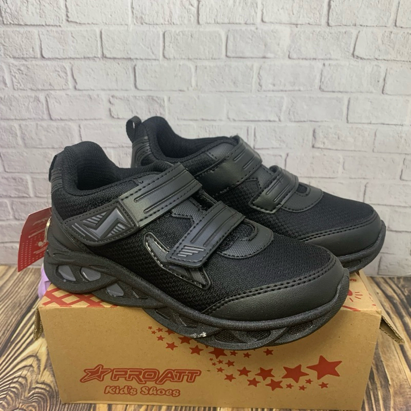 SEPATU PRO ATT CIA 150 V HITAM/HITAM SIZE ANAK SD DAN SMP