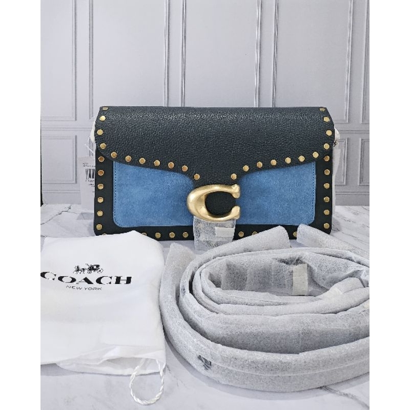 Sold Coach Tabby 26 Shoulder Bag With Rivets Pacific Blue Multi