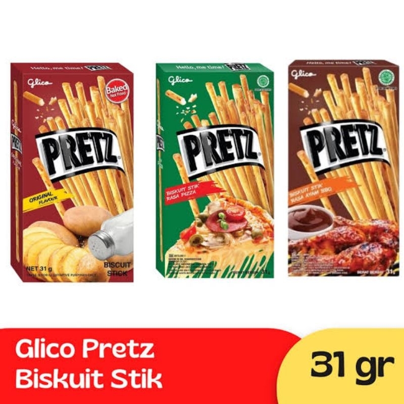 

Glico Pretz 31 Biskuit stick rasa ORI / PIZZA / AYAM BBQ