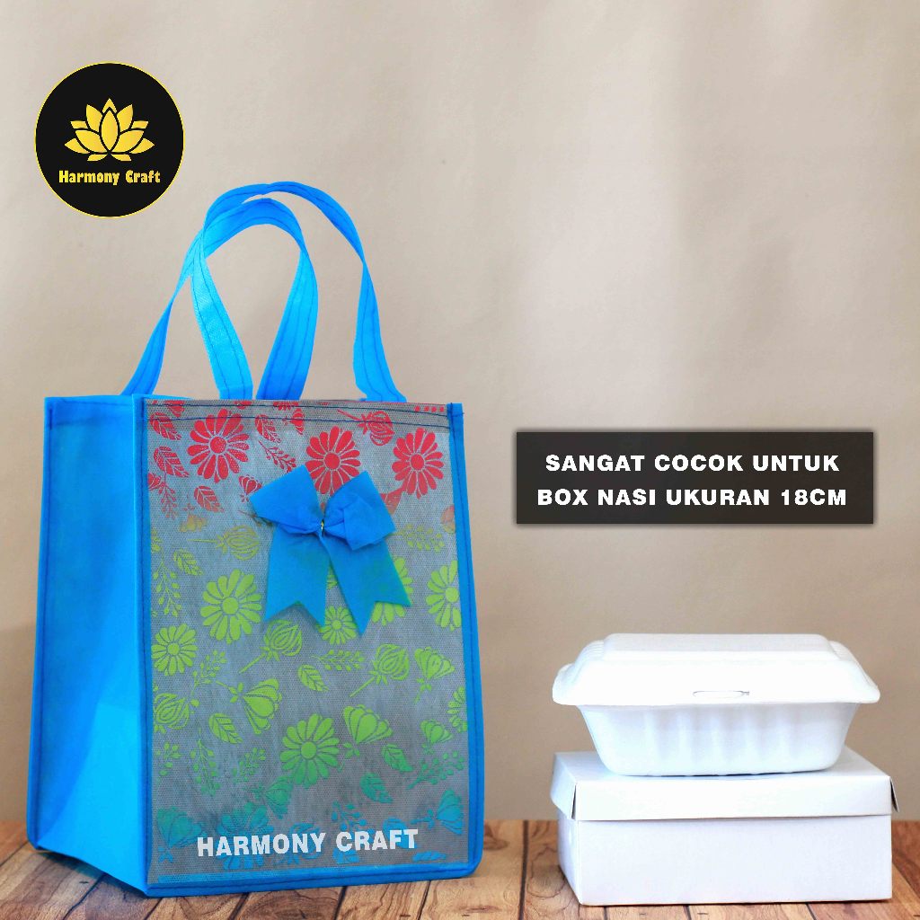 Tas Hajatan Untuk Box Nasi 18Cm / Tas untuk Box 18cm / Tas Hajatan Unik