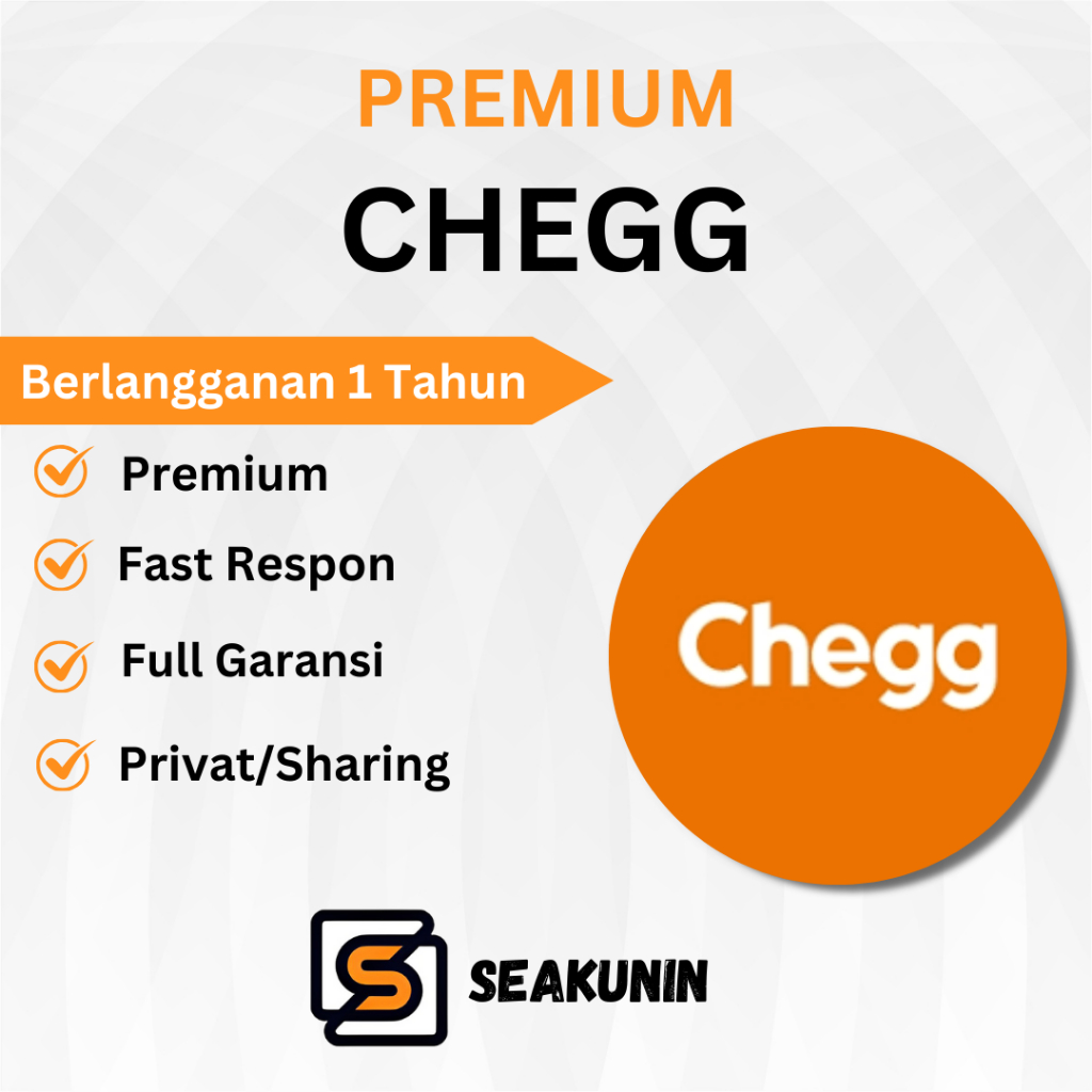 Akun Chegg Premium 1 Tahun Garansi Full