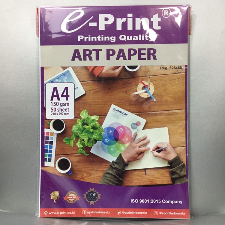 

Kertas Seni Art Paper e-Print A4 150gsm 50sheet