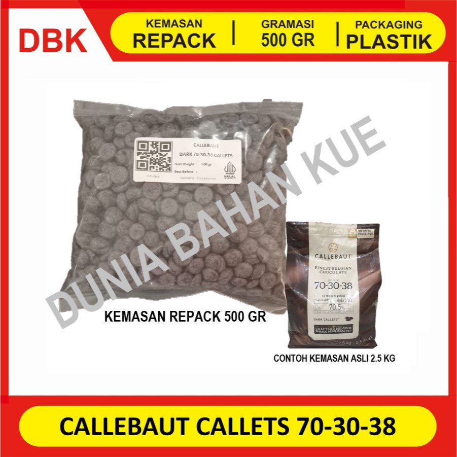 

CALLEBAUT CALLETS EXTRA BITTER 70-30-38 - REPACK 500 GR / CALLETS EXTRA BITTER 70.5%