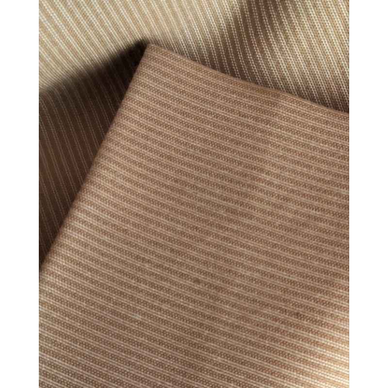 Kain PolyRayon (per 0,5m) Salur Motif Garis bahan Baju Kemeja - Cream