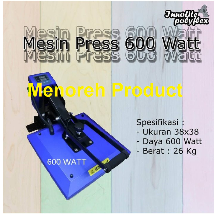 Mesin Press Kaos Merk Innolite Low Watt 600 Watt High Pressure