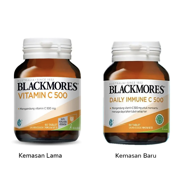 Blackmores Vitamin C 500 Isi 60 Tablet / Vit C 500mg Daily Immune new look