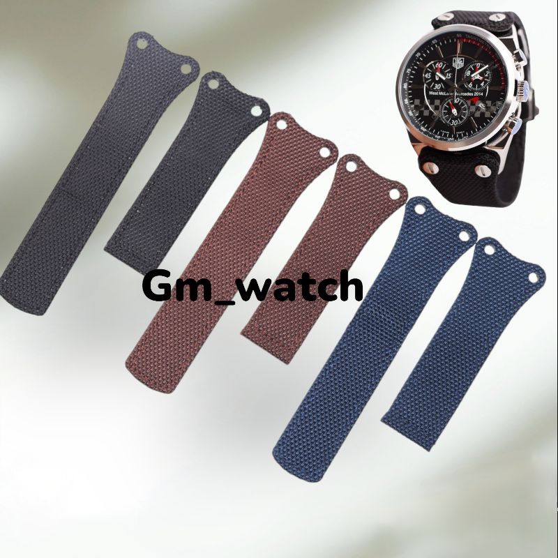 Tali Jam Tangan Tag Heuer West McLaren Mercedes 2014 Kanvas Lapis Kulit 30mm