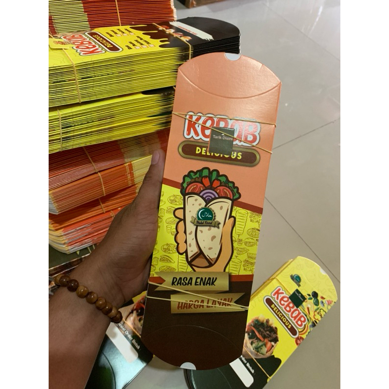 

kertas kebab/bungkus kebab/kotak kebab 1pack isi 100pcs 4Gambar