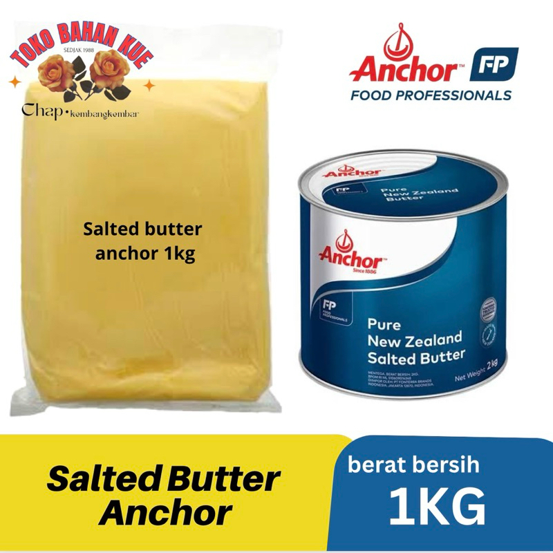 PROMO SALTED BUTTER ANCHOR PURE KEMASAN 1KG SALTED BUTTER ANCHOR REPACK SALTED PURE BUTTER ANCHOR