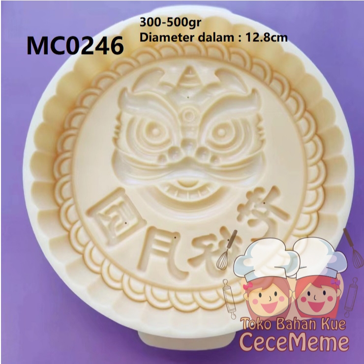 Cetakan Mooncake Jumbo Kue Bulan Satru 300gr-500gr Barongsai MC0246