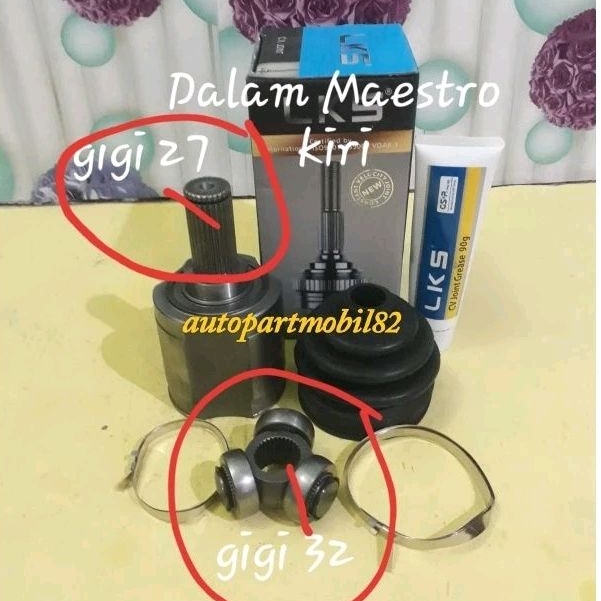 CV Joint Dalam As Roda Depan Dalam Kiri Honda Maestro Tahun 1990-1994