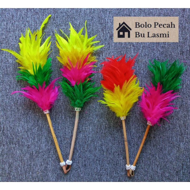 Kemoceng Sulak Mobil Bulu Ayam Warna-warni / Kemoceng Sulak Bulu Ayam / Kemoceng Sulak Bulu Ayam Pan