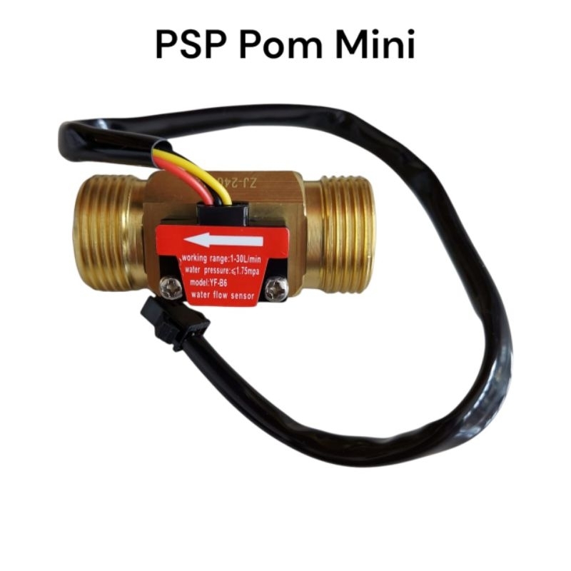 Flow Sensor Kuningan Ukuran 3/4 Untuk Pom Mini Pertamini Digital