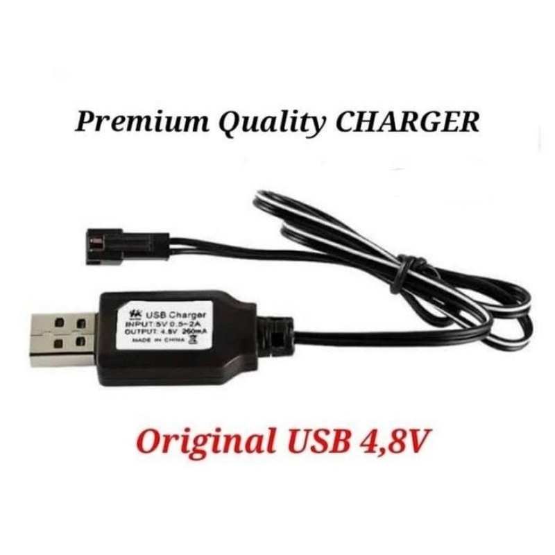 kabel charger mobil remote control usb cas baterai 4,8v