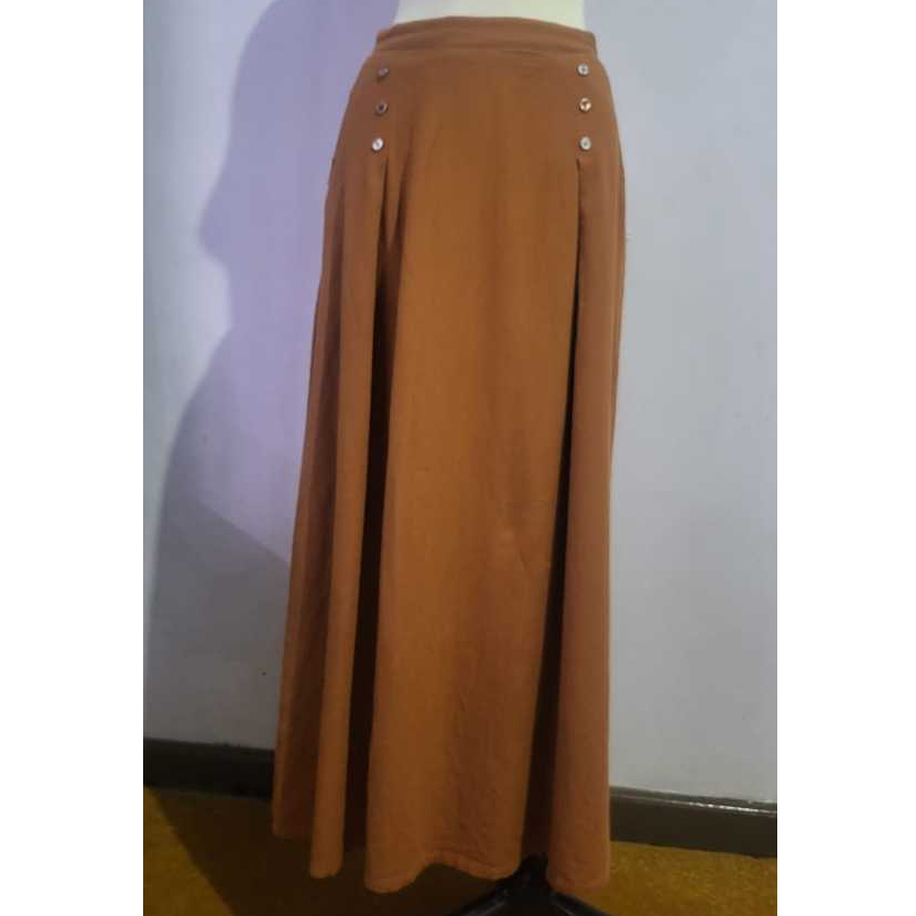 Corniche Elfa Skirt Orange rok panjang katun adem nyaman branded