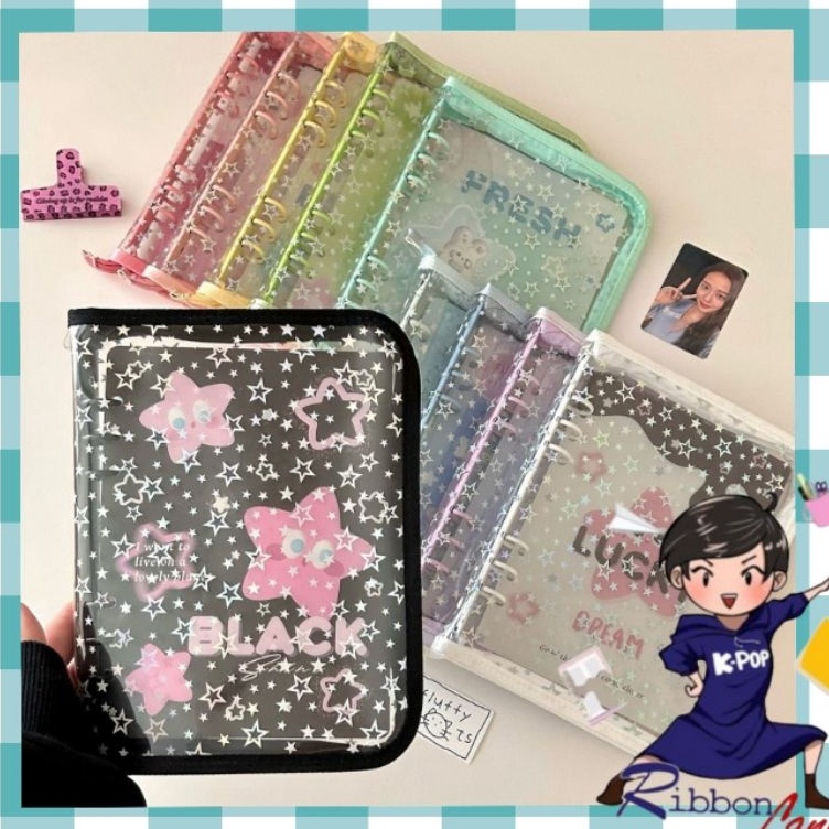 

Grosir Khusus A5 Binder Cover Star Bintang Glitter Photocard Deluxe Resleting Star Bintang